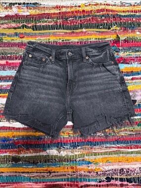 American Eagle Outfitters Ex Boyfriend Black Denim Shorts